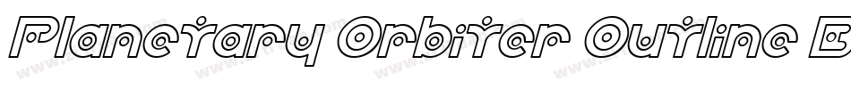 Planetary Orbiter Outline Bold Italic字体转换